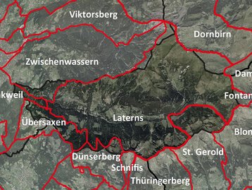 Karte Laternsertal Gemeinden (beschriftet) image-48554