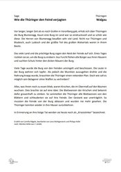 Sage: Wie die Thüringer den Feind verjagten (Thüringen) Sage: Wie die Thüringer den Feind verjagten (Thüringen)