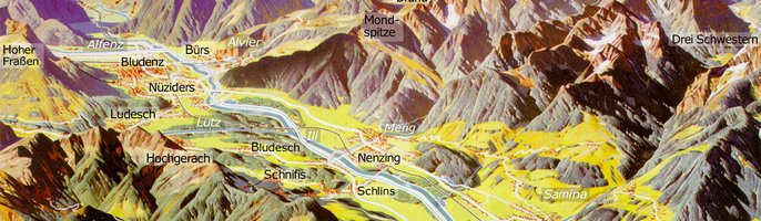 Walgau Panoramakarte