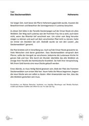 Sage: Das Steckenweiblein Sage: Das Steckenweiblein